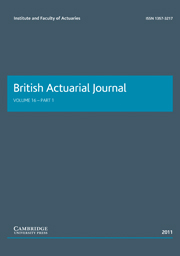 British Actuarial Journal Volume 16 - Issue 1 -