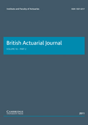 British Actuarial Journal Volume 16 - Issue 2 -