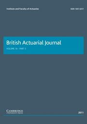 British Actuarial Journal Volume 16 - Issue 3 -