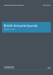 British Actuarial Journal Volume 18 - Issue 1 -