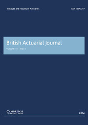 British Actuarial Journal Volume 19 - Issue 1 -