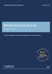 British Actuarial Journal Volume 20 - Issue 3 -