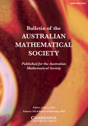 Bulletin of the Australian Mathematical Society Volume 103 - Issue 1 -
