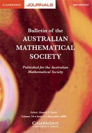Bulletin of the Australian Mathematical Society Volume 78 - Issue 3 -