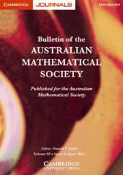 Bulletin of the Australian Mathematical Society Volume 83 - Issue 3 -