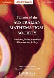 Bulletin of the Australian Mathematical Society Volume 86 - Issue 2 -