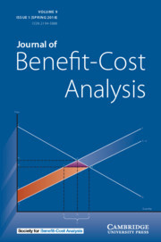 Journal of Benefit-Cost Analysis Volume 9 - Issue 1 -