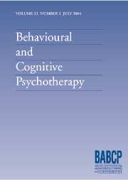 Behavioural and Cognitive Psychotherapy Volume 32 - Issue 3 -