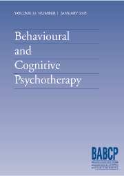 Behavioural and Cognitive Psychotherapy Volume 33 - Issue 1 -