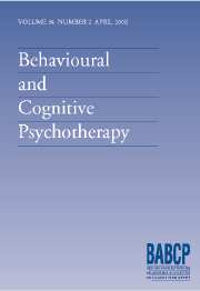 Behavioural and Cognitive Psychotherapy Volume 34 - Issue 2 -