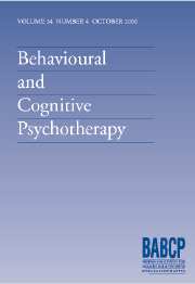 Behavioural and Cognitive Psychotherapy Volume 34 - Issue 4 -
