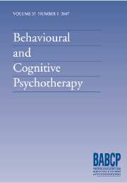 Behavioural and Cognitive Psychotherapy Volume 35 - Issue 1 -