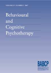 Behavioural and Cognitive Psychotherapy Volume 35 - Issue 2 -