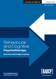 Behavioural and Cognitive Psychotherapy Volume 46 - Issue 2 -