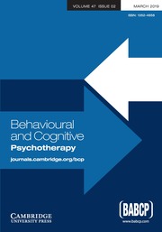 Behavioural and Cognitive Psychotherapy Volume 47 - Issue 2 -