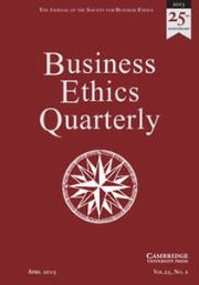 Business Ethics Quarterly Volume 25 - Issue 2 -
