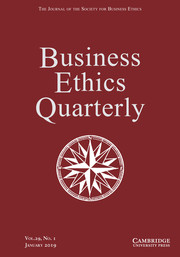 Business Ethics Quarterly Volume 29 - Issue 1 -