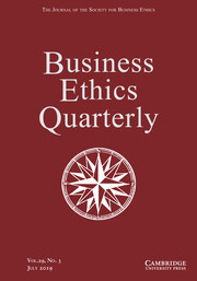 Business Ethics Quarterly Volume 29 - Issue 3 -