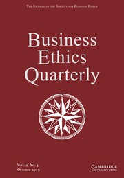 Business Ethics Quarterly Volume 29 - Issue 4 -