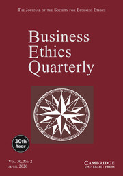 Business Ethics Quarterly Volume 30 - Issue 2 -