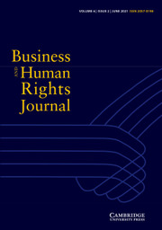 Business and Human Rights Journal Volume 6 - Issue 2 -  Special Issue: BHR Landscape after 10 years of the UNGPs: An Assessment