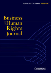 Business and Human Rights Journal Volume 6 - Issue 3 -