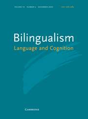 Bilingualism: Language and Cognition Volume 10 - Issue 3 -