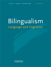 Bilingualism: Language and Cognition Volume 11 - Special Issue3 -  LANGUAGE ACQUISITION, BILINGUALISM AND COPULA CHOICE IN SPANISH