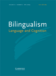 Bilingualism: Language and Cognition Volume 12 - Issue 2 -