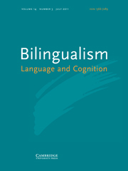 Bilingualism: Language and Cognition Volume 14 - Issue 3 -