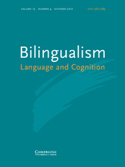 Bilingualism: Language and Cognition Volume 15 - Issue 4 -