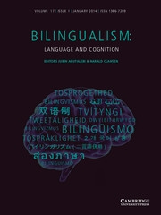 Bilingualism: Language and Cognition Volume 17 - Issue 1 -