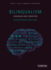 Bilingualism: Language and Cognition Volume 17 - Issue 4 -