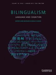 Bilingualism: Language and Cognition Volume 18 - Issue 1 -