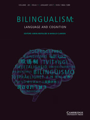Bilingualism: Language and Cognition Volume 20 - Issue 1 -
