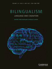 Bilingualism: Language and Cognition Volume 24 - Issue 3 -