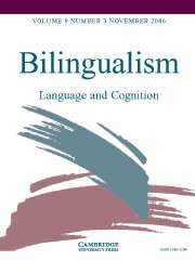 Bilingualism: Language and Cognition Volume 9 - Issue 3 -