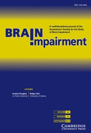 Brain Impairment Volume 14 - Issue 2 -