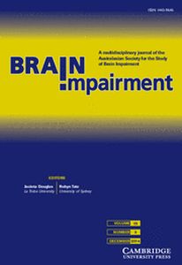 Brain Impairment Volume 15 - Issue 3 -