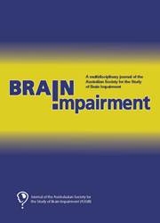 Brain Impairment Volume 16 - Issue 1 -