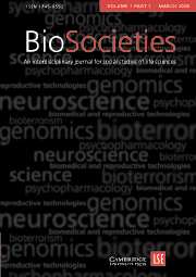 BioSocieties Volume 1 - Issue 1 -