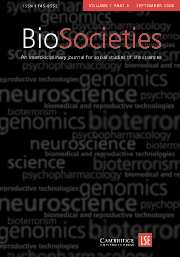 BioSocieties Volume 1 - Issue 3 -