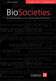 BioSocieties Volume 3 - Issue 4 -