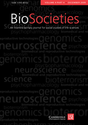 BioSocieties Volume 4 - Issue 4 -