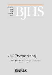 The British Journal for the History of Science Volume 36 - Issue 4 -