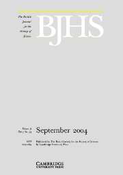 The British Journal for the History of Science Volume 37 - Issue 3 -