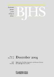 The British Journal for the History of Science Volume 37 - Issue 4 -