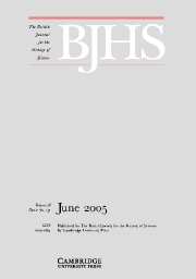The British Journal for the History of Science Volume 38 - Issue 2 -