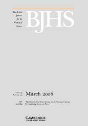 The British Journal for the History of Science Volume 39 - Issue 1 -