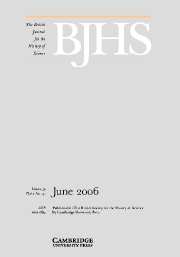 The British Journal for the History of Science Volume 39 - Issue 2 -